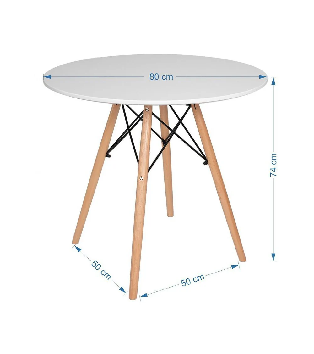 Flavio stół okrągły 80 cm
