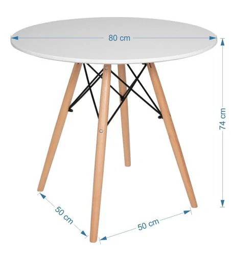 Flavio stół okrągły 80 cm
