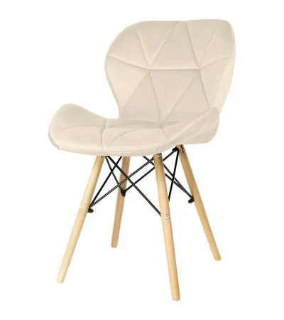 Krzesło Eduardo - tapicerowane welurowe krzesło do salonu - Lukso.pl