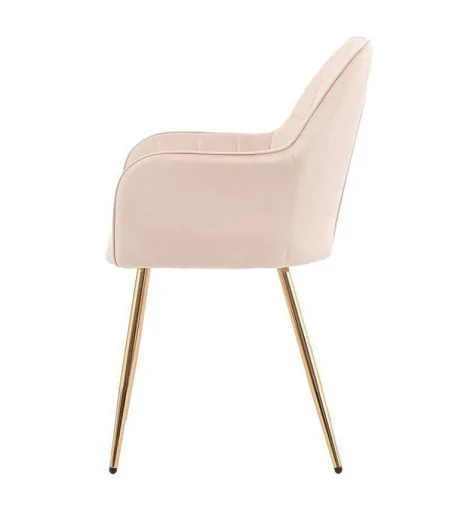 Franco krzesło welurowe - złote nogi