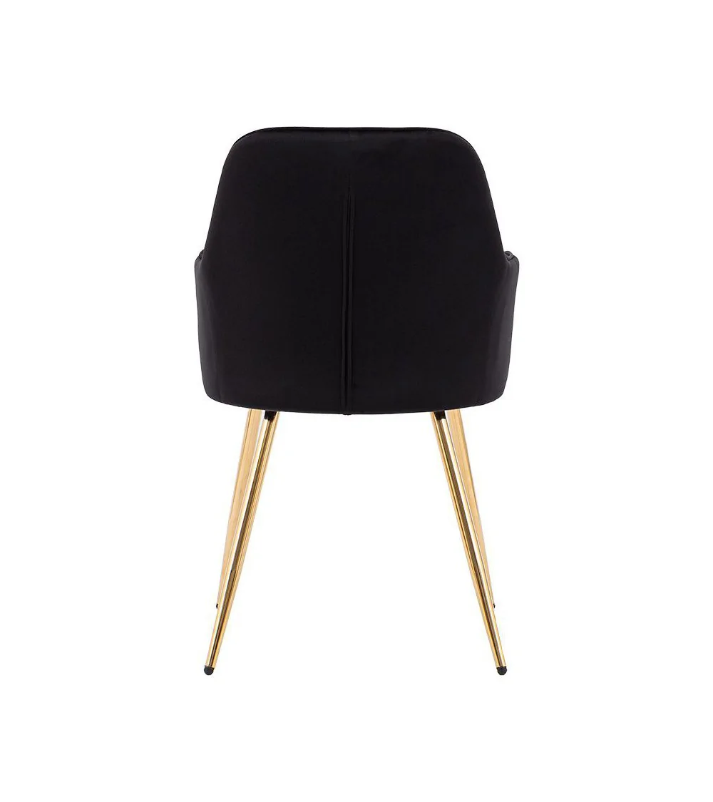 Franco krzesło welurowe - złote nogi