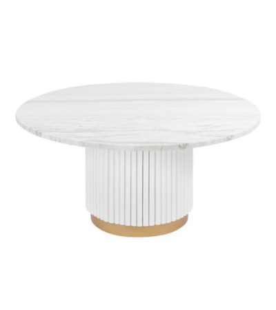 999 Stolik kawowy biały marmur 80 cm