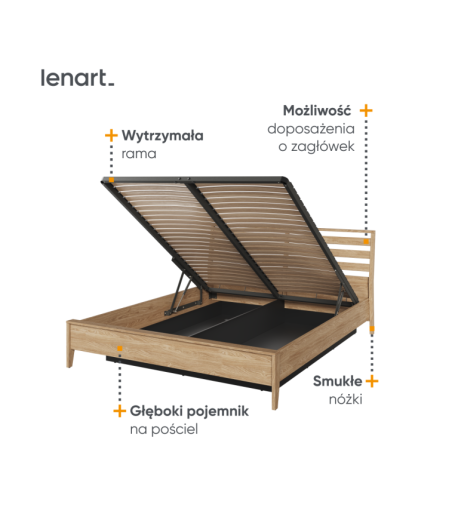 Łóżko 160 z pojemnikiem