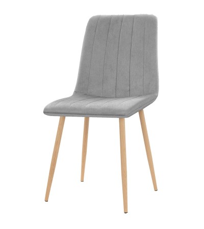Modest krzesło welurowe z jasymi nogami