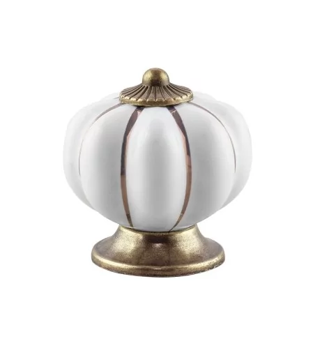 1376 Gałka biała ceramiczna