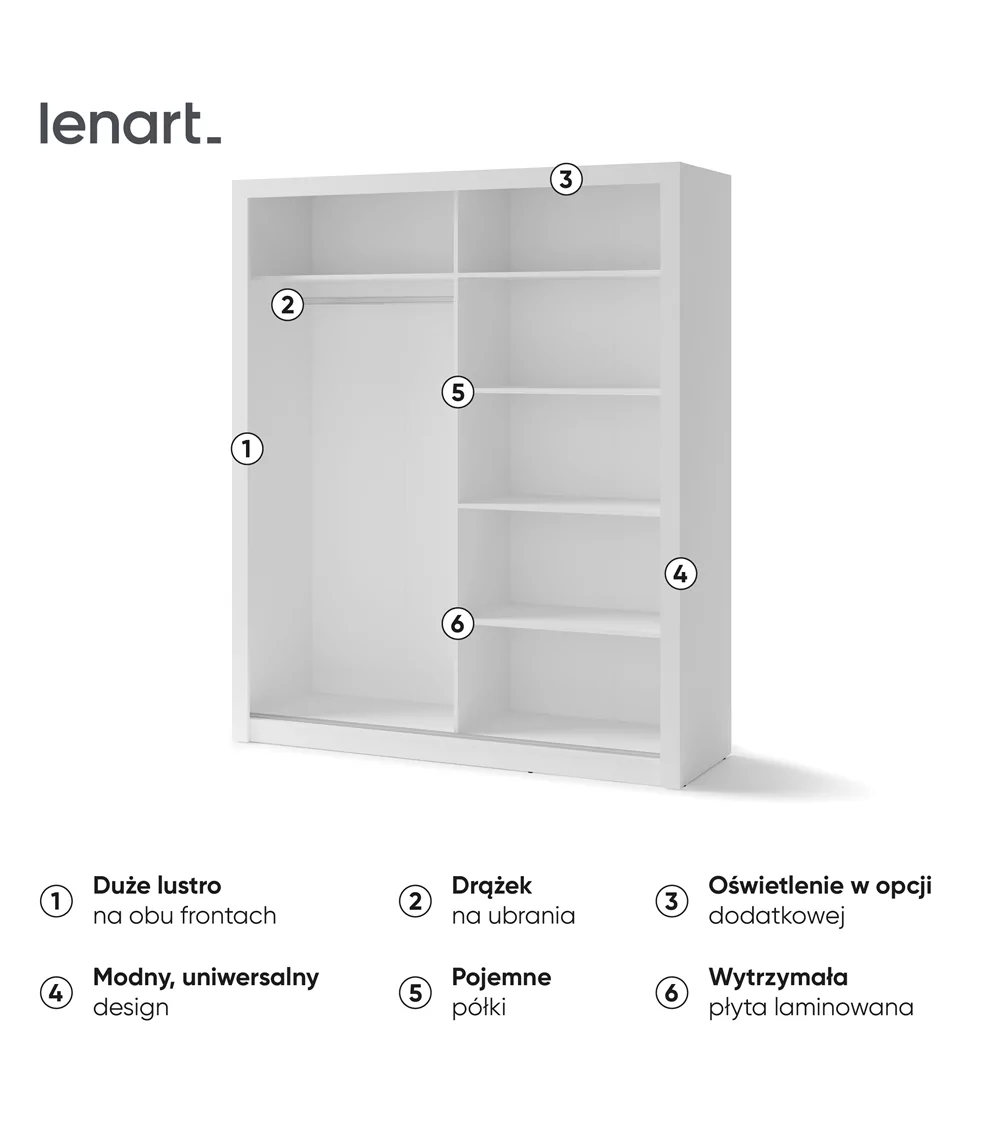 Szafa przesuwna 2D z kolekcji Idea