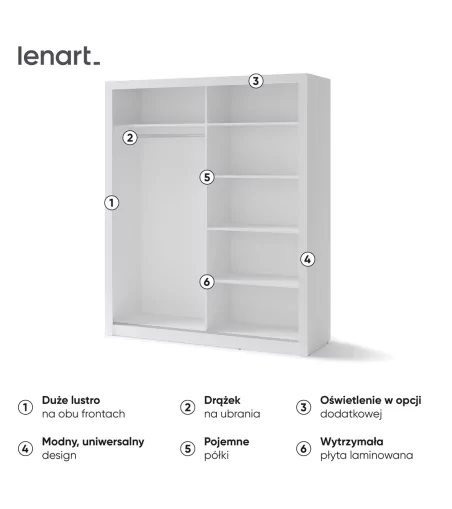 Szafa przesuwna 2D z kolekcji Idea