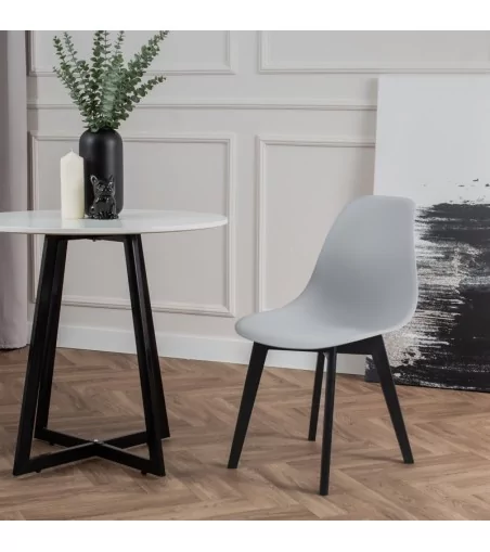 Parker krzesło plastikowe z czarnymi nogami