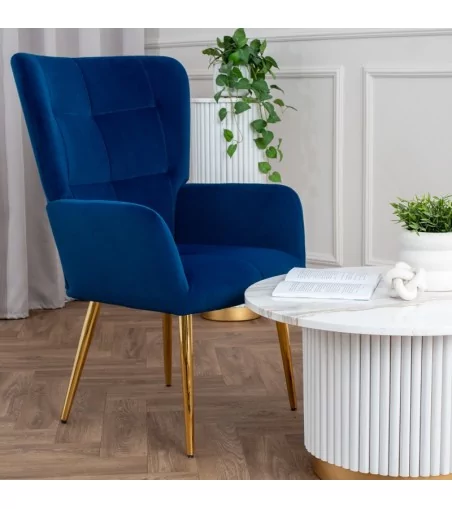 Fotel Miguel - nowoczesny luksusowy elegancki fotel uszak - Lukso.pl