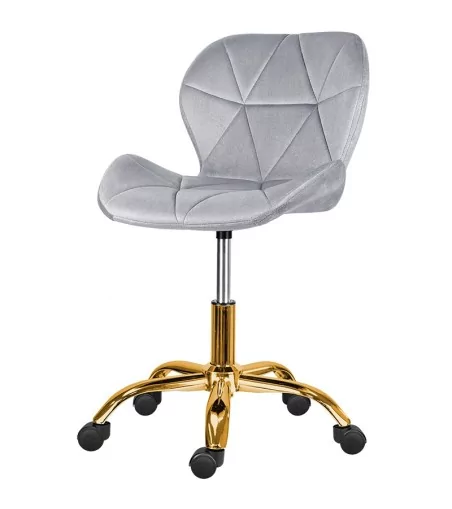 Luca krzesło biurowe welurowe złota noga